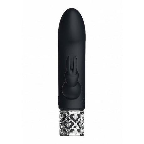 Royal Gems Dazzling Black Rechargeable Silicone Bullet Intimates Adult Boutique
