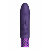Royal Gems Dazzling Purple Rechargeable Silicone Bullet Intimates Adult Boutique