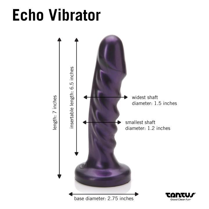 Echo Vibrating Midnight Purple Intimates Adult Boutique