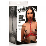 Strict Female Chest Harness M/l Red Intimates Adult Boutique