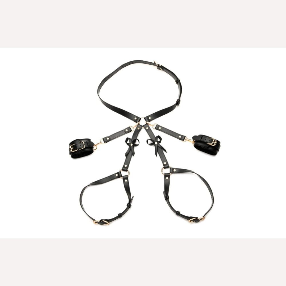 Strict Bondage Harness W/ Bows Black M/l(out End July)