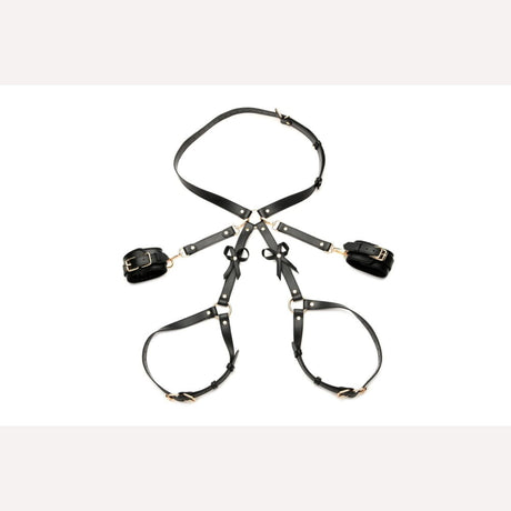 Strict Bondage Harness W/ Bows Black Xl/2xl Intimates Adult Boutique