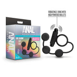 Anal Adventures Platinum Anal Beads W- Vibrating C Ring Intimates Adult Boutique