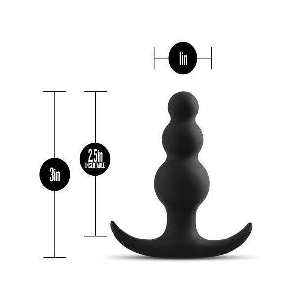 Anal Adventures Platinum Beaded Plug Black Blush Novelties Anal Toys