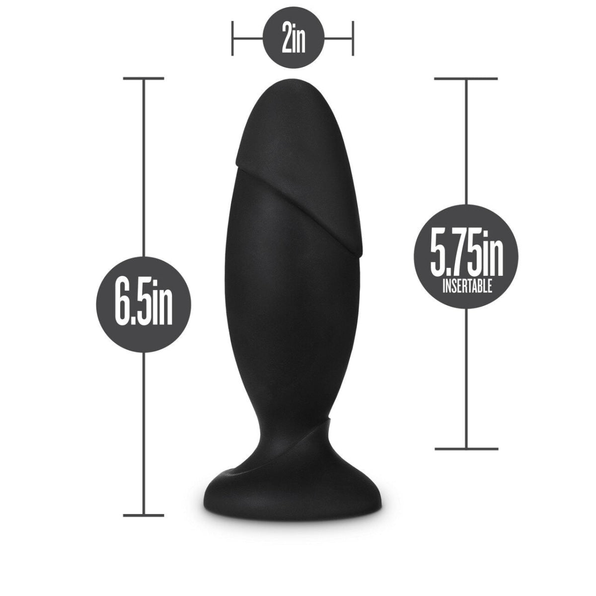 Anal Adventures Platinum Silicone Rocket Plug Black Intimates Adult Boutique