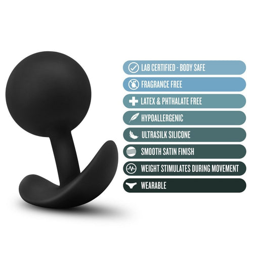 Anal Adventures Platinum Silicone Vibra Plug Black Blush Novelties Anal Toys