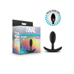 Anal Adventures Platinum Silicone Vibra Slim Plug Small Black Blush Novelties Anal Toys
