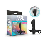 Anal Adventures Platinum Silicone Vibrating Prostate Massager 1 Black Intimates Adult Boutique