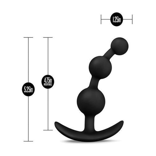 Anal Adventures Platinum Small Anal Beads Black Blush Novelties Anal Toys