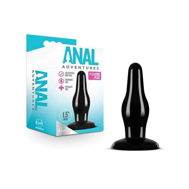 Anal Adventures Pleasure Plug Black Blush Novelties Anal Toys