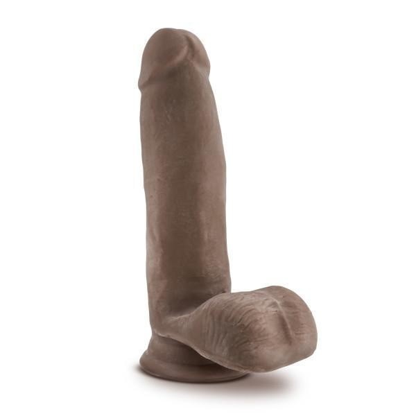 Au Naturel 7 Dildo W-balls Chocolate " Blush Novelties Dildos