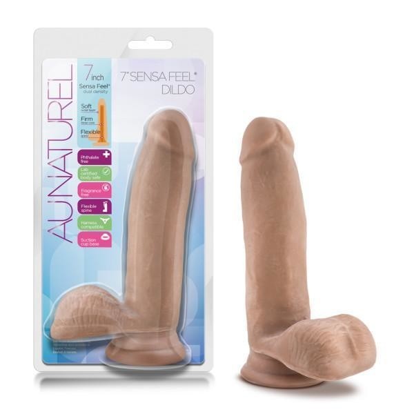 Au Naturel 7 Sensa Feel Dildo Latin " Blush Novelties Dildos