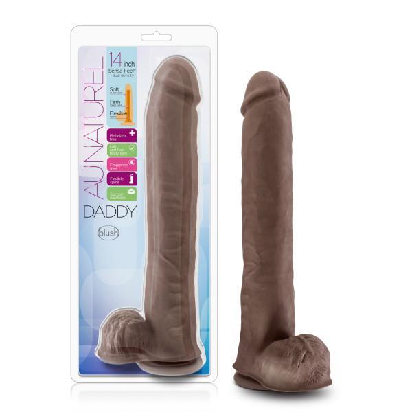 Au Naturel Daddy 14in Dual Density Chocolate Blush Novelties Dildos