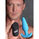 Bang! 21x Vibrating Silicone Butt Plug W- Remote Blue Intimates Adult Boutique