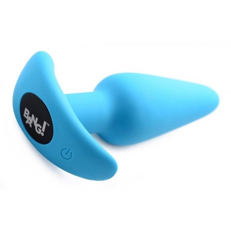 Bang! 21x Vibrating Silicone Butt Plug W- Remote Blue Intimates Adult Boutique