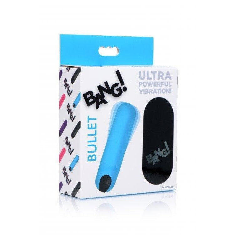 Bang! Vibrating Bullet W- Remote Control Blue Intimates Adult Boutique
