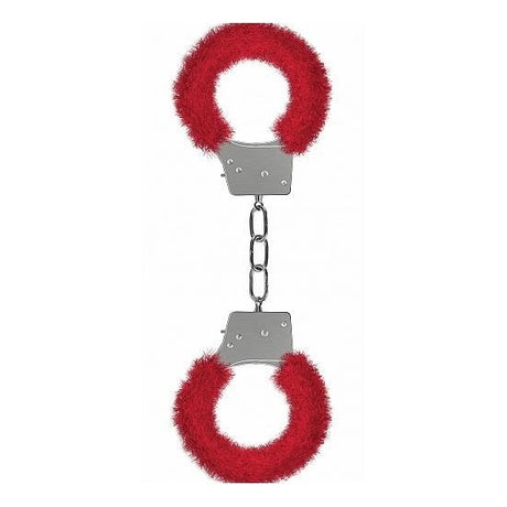 Beginner's Handcuffs Furry Red Intimates Adult Boutique