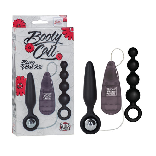 Booty Call Booty Vibro Kit Black California Exotic Novelties Anal Toys