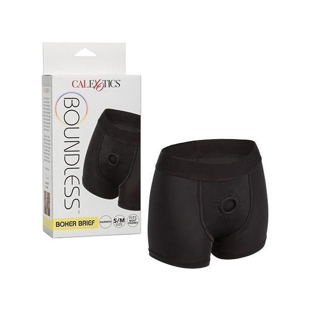 Boundless Boxer Brief S-m Harness Black Intimates Adult Boutique