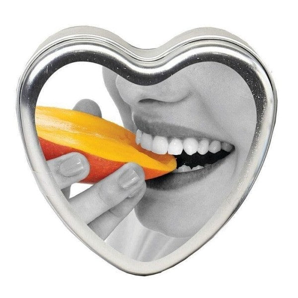 Candle 3-in-1 Heart Edible Mango Margarita 4.7 Oz Intimates Adult Boutique