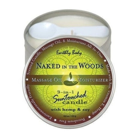 Candle 3 In 1 Naked In The Woods 6 Oz Intimates Adult Boutique