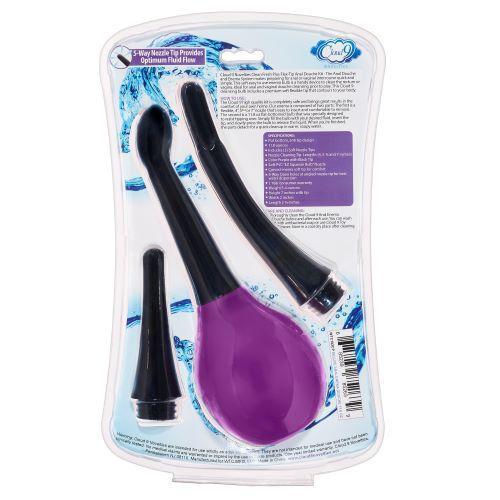 Cloud 9 Fresh + Deluxe Anal Soft Tip Enema Douche 11.8 Oz W- 3 Soft Nozzle Tips Cloud 9 Novelties Anal Toys