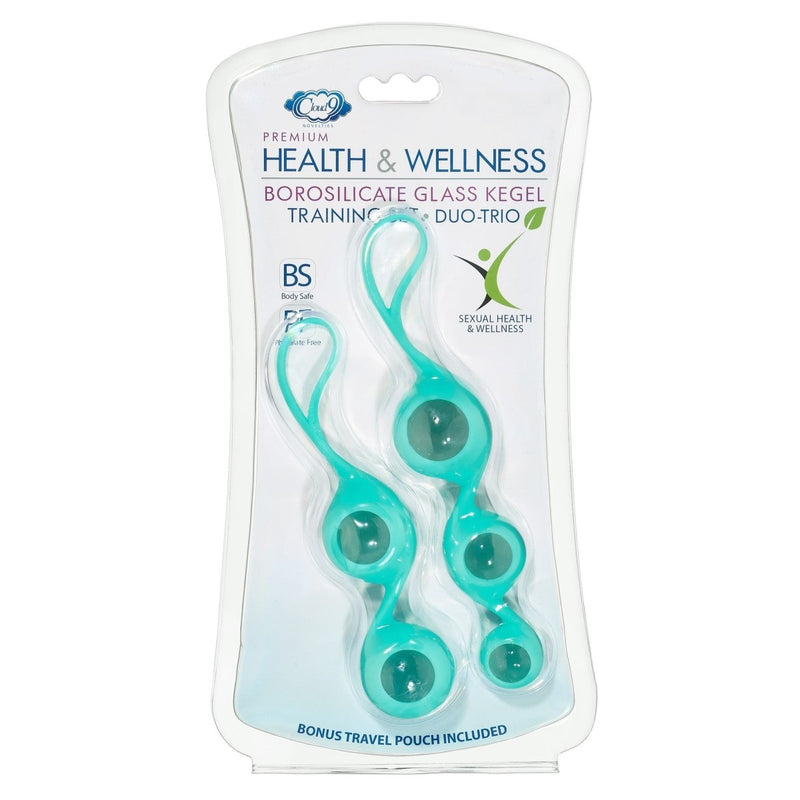 Cloud 9 Health & Wellness Borosilicate Kegel Training Set - Teal Cloud 9 Novelties General
