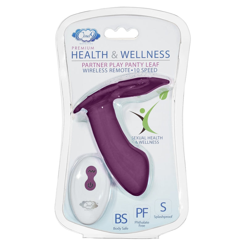 Cloud 9 Health & Wellness Wireless Remote Control Panty Leaf" Vibe - Plum" Cloud 9 Novelties Sextoys for Women