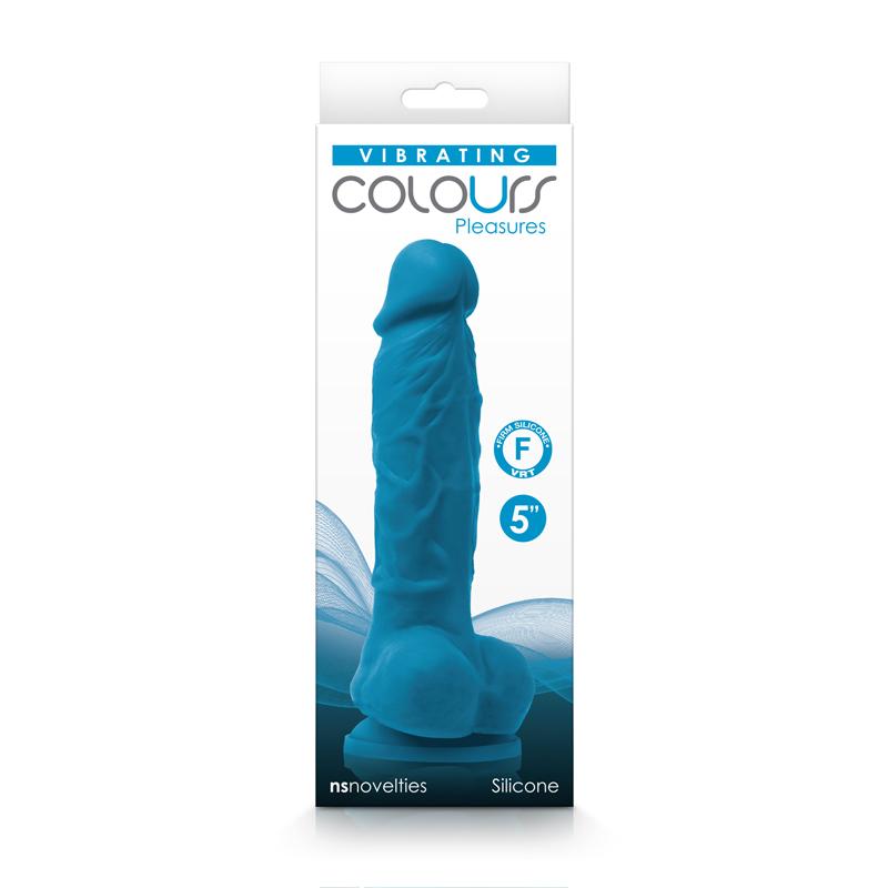 Colours Pleasures Vibrating 5 Dildo Blue Intimates Adult Boutique