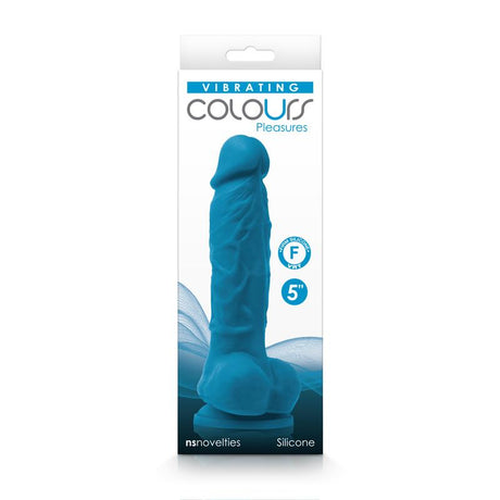 Colours Pleasures Vibrating 5 Dildo Blue Intimates Adult Boutique