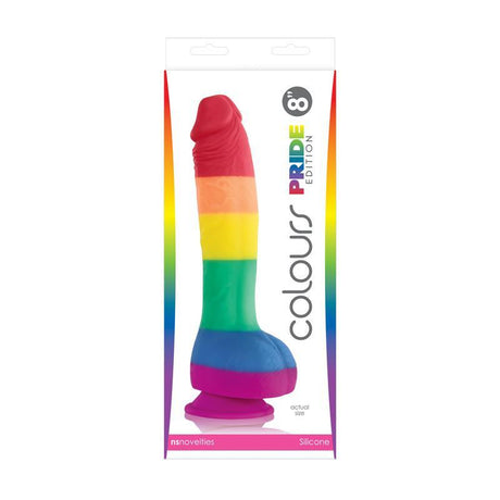 Colours Pride Edition 8in Dildo Rainbow Intimates Adult Boutique