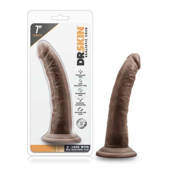 Dr Skin 7 Cock W Suction Cup Chocolate Intimates Adult Boutique