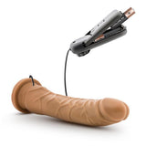 Dr. Skin 8.5 Vibrating Realistic Cock W-suction Cup Mocha Intimates Adult Boutique