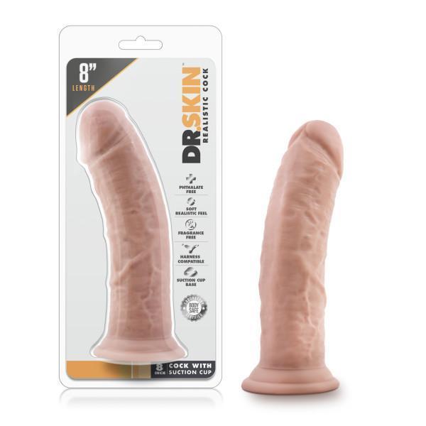 Dr Skin 8 Cock W Suction Cup Vanilla Intimates Adult Boutique