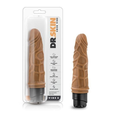 Dr Skin Cock Vibe #3 7.25 Mocha Intimates Adult Boutique