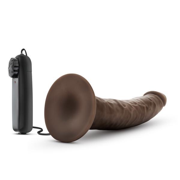 Dr. Skin Dr. Dave 7in Vibrating Cock W- Suction Cup Chocolate Intimates Adult Boutique