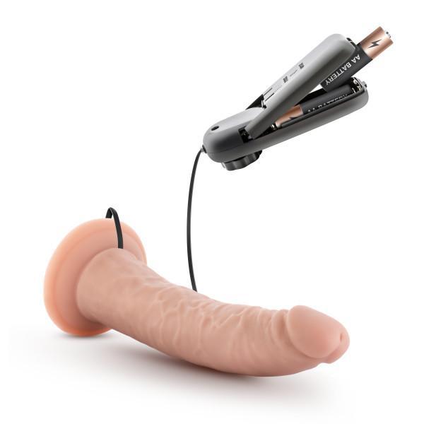 Dr. Skin Dr. Dave 7in Vibrating Cock W- Suction Cup Vanilla Blush Novelties Sextoys for Women
