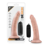 Dr. Skin Dr. Dave 7in Vibrating Cock W- Suction Cup Vanilla Blush Novelties Sextoys for Women