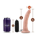 Dr. Skin Dr. Dave 7in Vibrating Cock W- Suction Cup Vanilla Blush Novelties Sextoys for Women
