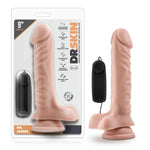 Dr. Skin Dr. James 9in Vibrating Cock W- Suction Cup Vanilla Blush Novelties Sextoys for Women