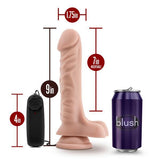 Dr. Skin Dr. James 9in Vibrating Cock W- Suction Cup Vanilla Intimates Adult Boutique