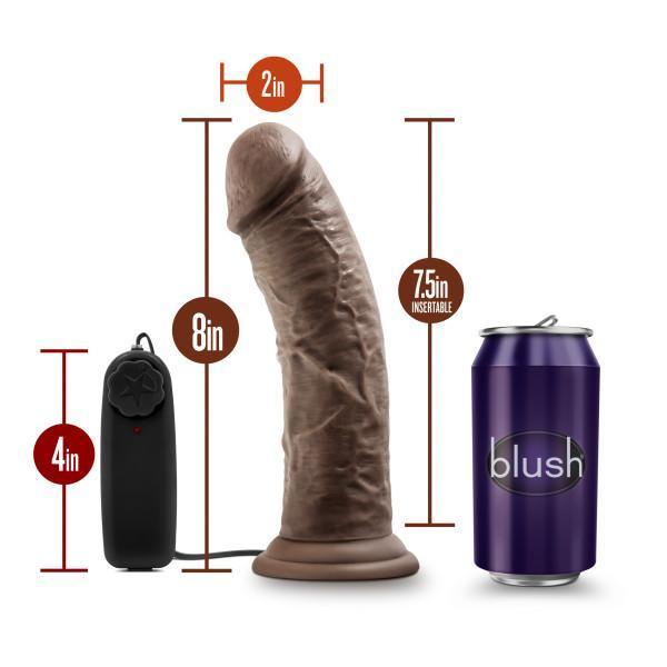 Dr. Skin Dr. Joe 8in Vibrating Cock W- Suction Cup Chocolate Intimates Adult Boutique