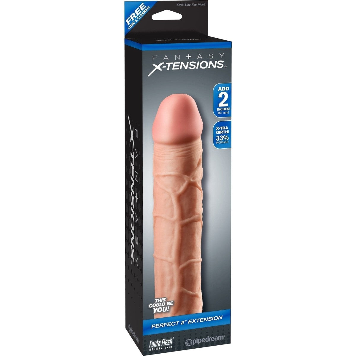 Fantasy X-tensions Perfect Extension 2in Flesh Intimates Adult Boutique