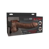 Fetish Fantasy 8 In Hollow Rechargeable Strap-on Remote Brown Intimates Adult Boutique