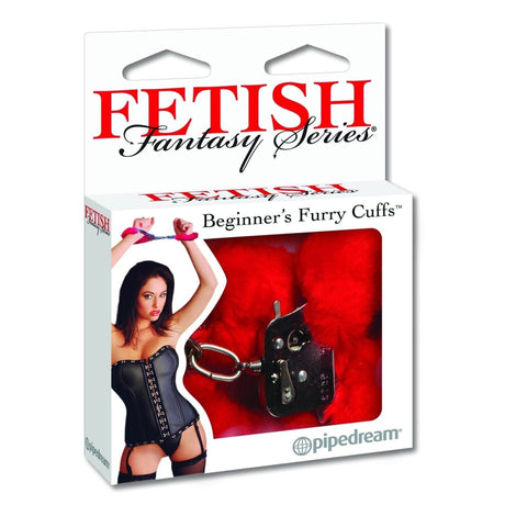 Fetish Fantasy Beginners Furry Cuffs Red Intimates Adult Boutique