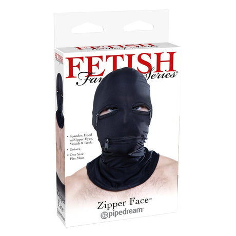 Fetish Fantasy Black Zipper Face Hood Intimates Adult Boutique
