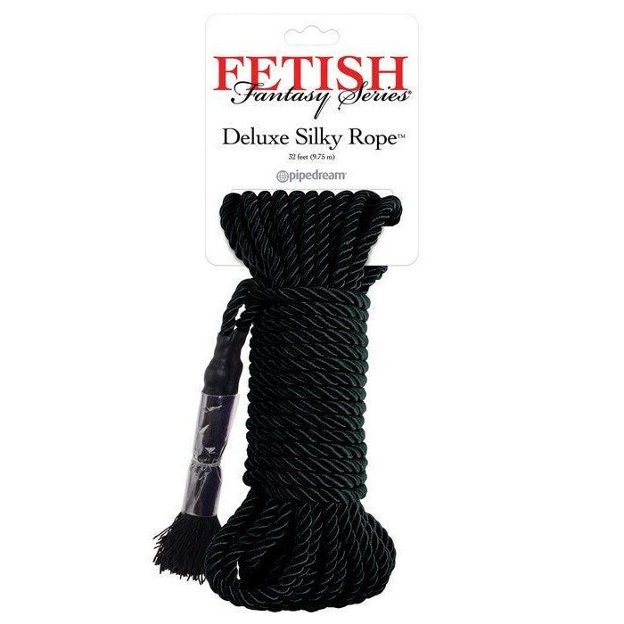 Fetish Fantasy Series Deluxe Silk Rope Black Intimates Adult Boutique