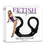 Fetish Fantasy Silk Rope Love Cuffs Black Pipedream Products Fetish