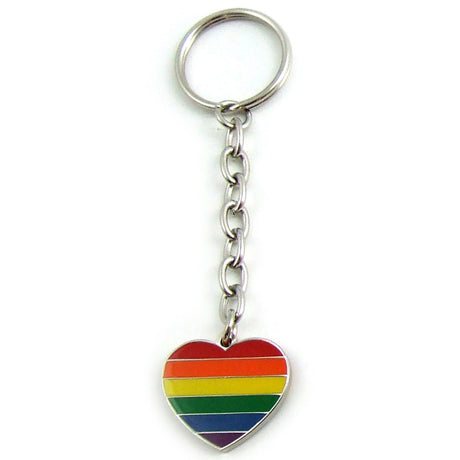 Gaysentials Rainbow Heart Key Tag Intimates Adult Boutique