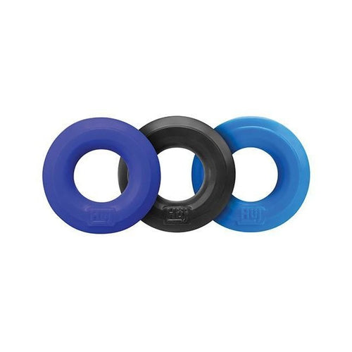 Hunkyjunk Huj C-ring 3pk Blue- Multi (net)(out Mid Jun) OXBALLS Sextoys for Men
